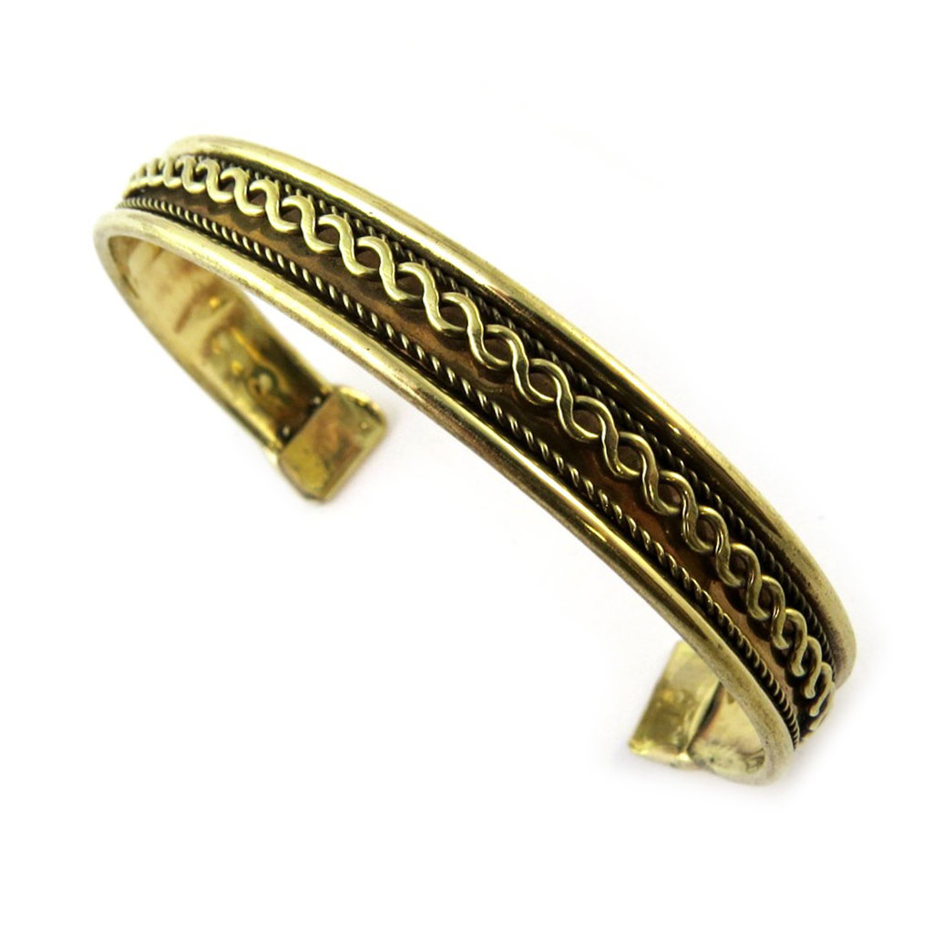 Bracelet créateur \'Cleopatra\' doré - [N8078]