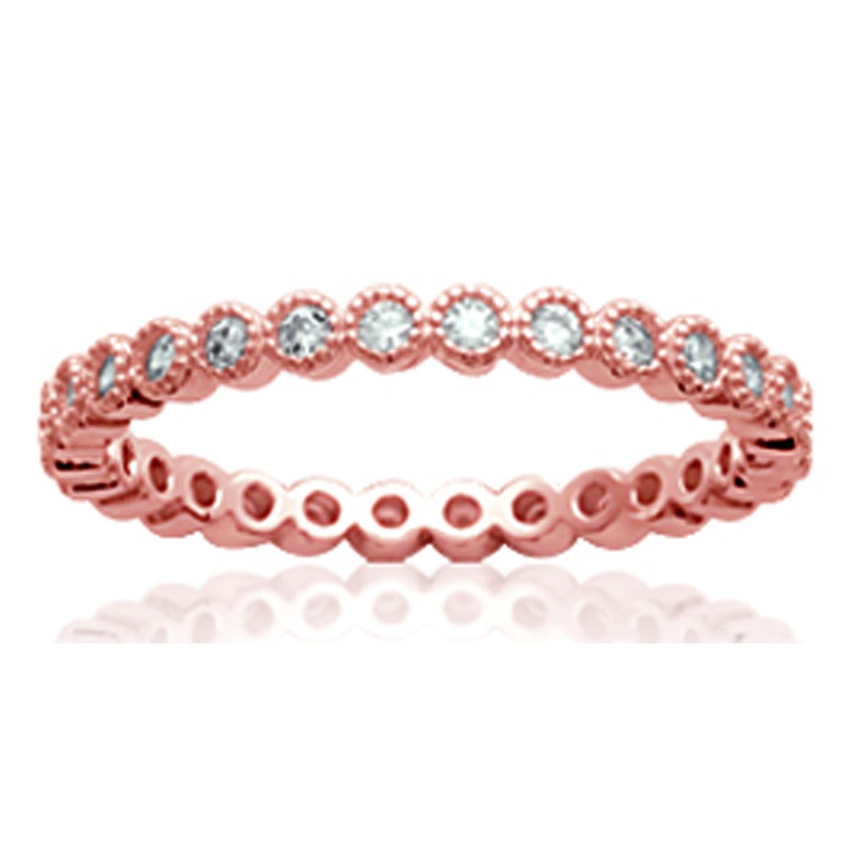 Alliance Plaqué Or \'Pour la Vie\' blanc doré rosé - 2 mm - [P0176]
