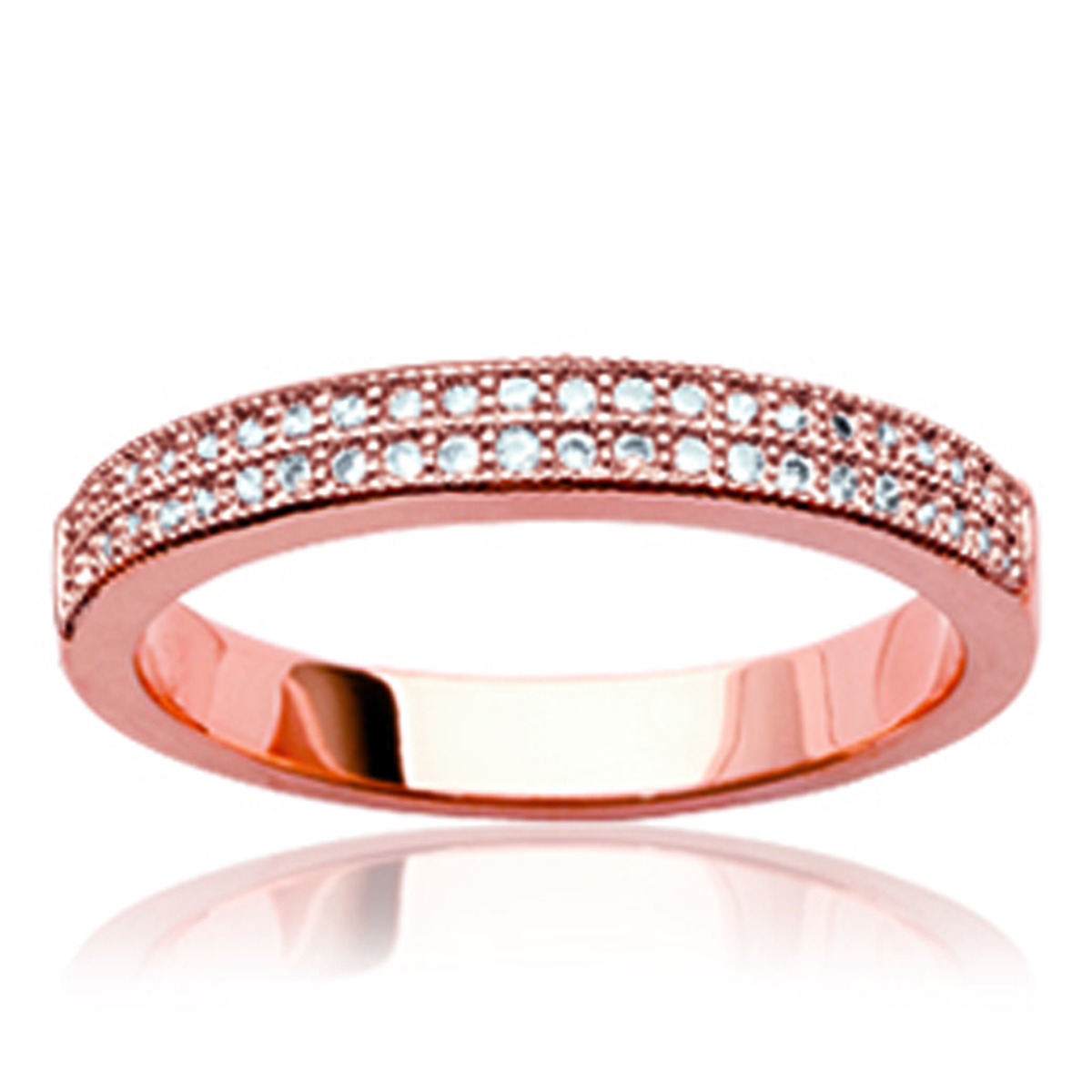 Alliance Plaqué Or \'Pour la Vie\' blanc doré rosé - 3 mm - [P0177]
