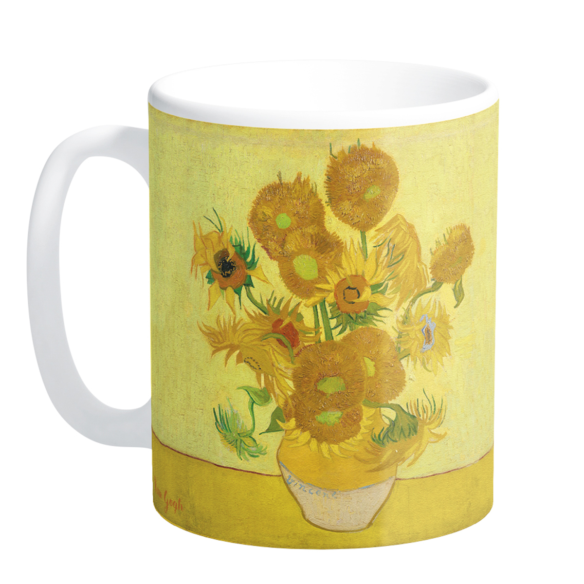 Mug céramique \'Vincent Van Gogh\' (Les Tournesols) - 95x8 cm - [Q9264]