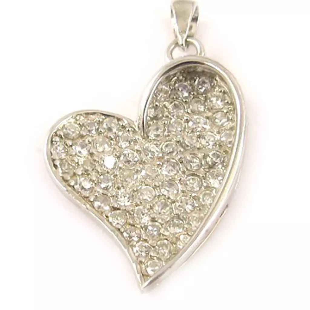 les trésors de lily Pendentif Argent 'Love Diamonds' Blanc [D0450]