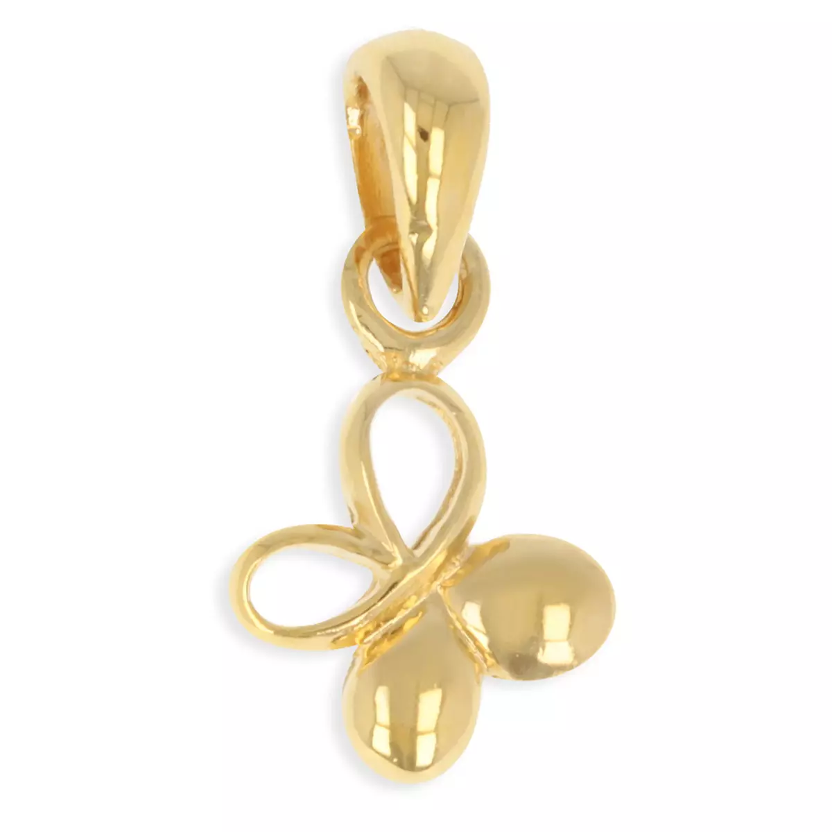 les trésors de lily Pendentif Plaqué Or 'Papillon' doré 8x7 mm [Q3313]
