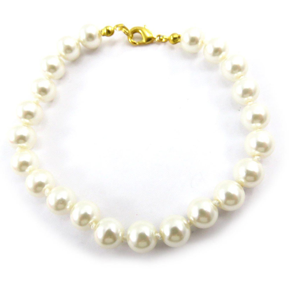 Bracelet \'Perla\' ivoire 8 mm - [J6858]