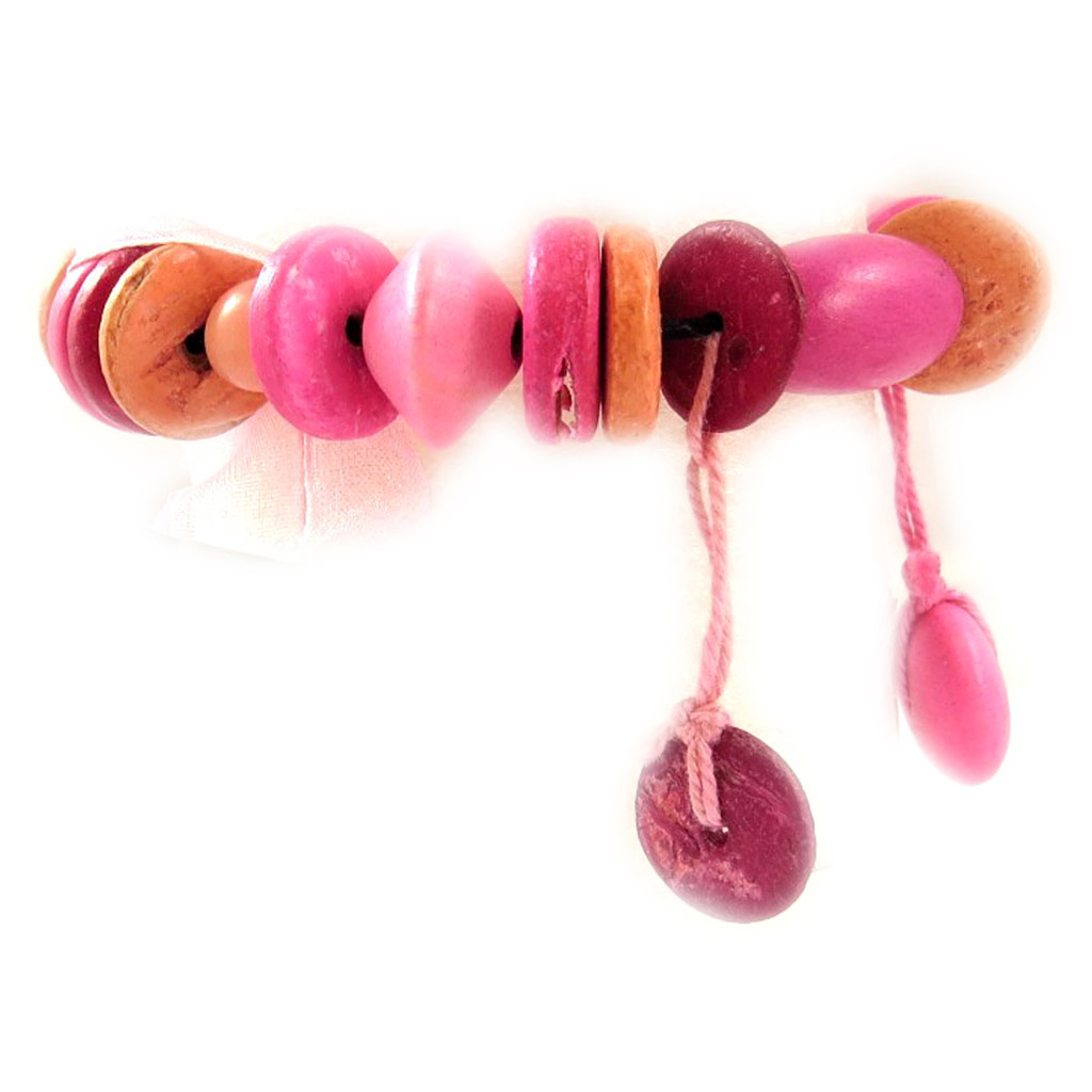 Bracelet \'Coco Tahiti\' Rose  - [D0826]