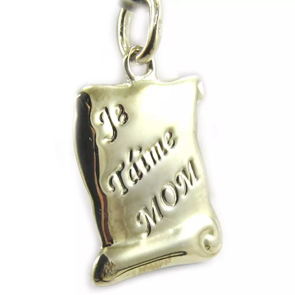 les trésors de lily Pendentif Argent 'Je T'aime Mom' [D0964]