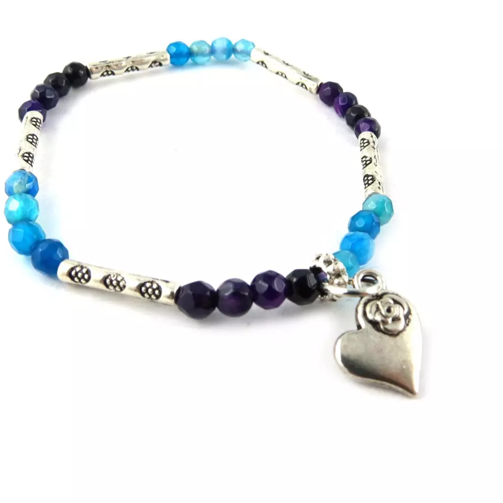 les trésors de lily Bracelet 'Minéralia' bleu violet [K7635]