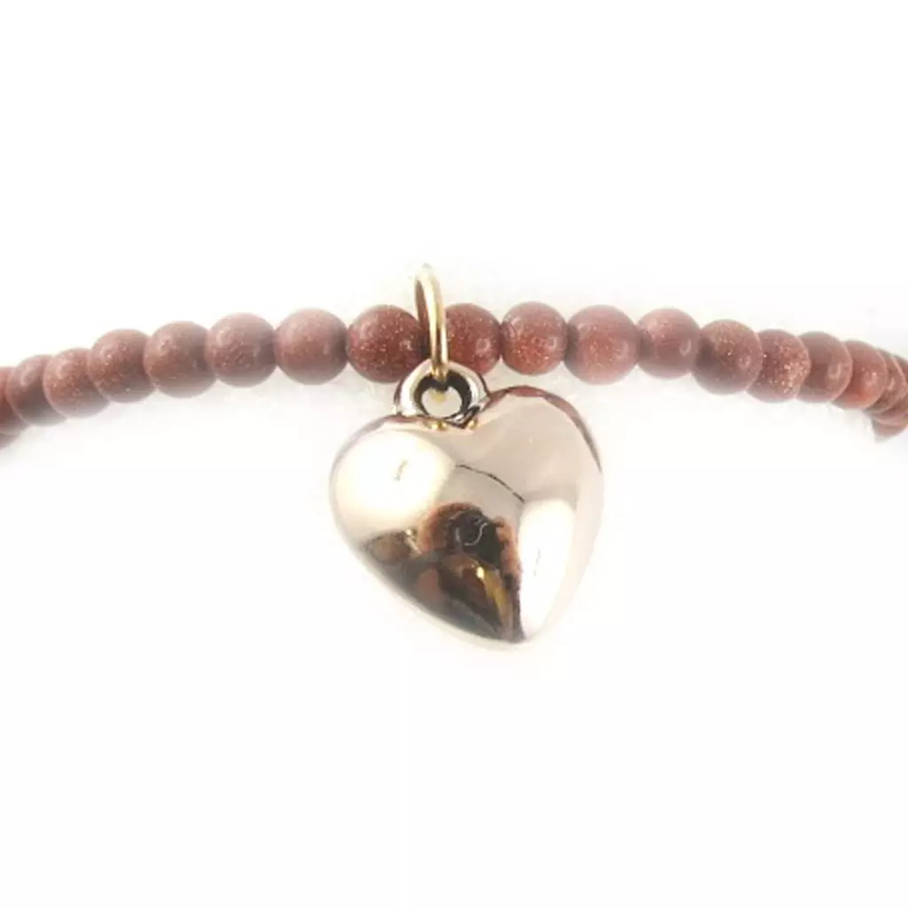 les trésors de lily Bracelet 'Minéralia' marron (coeur) [K7637]