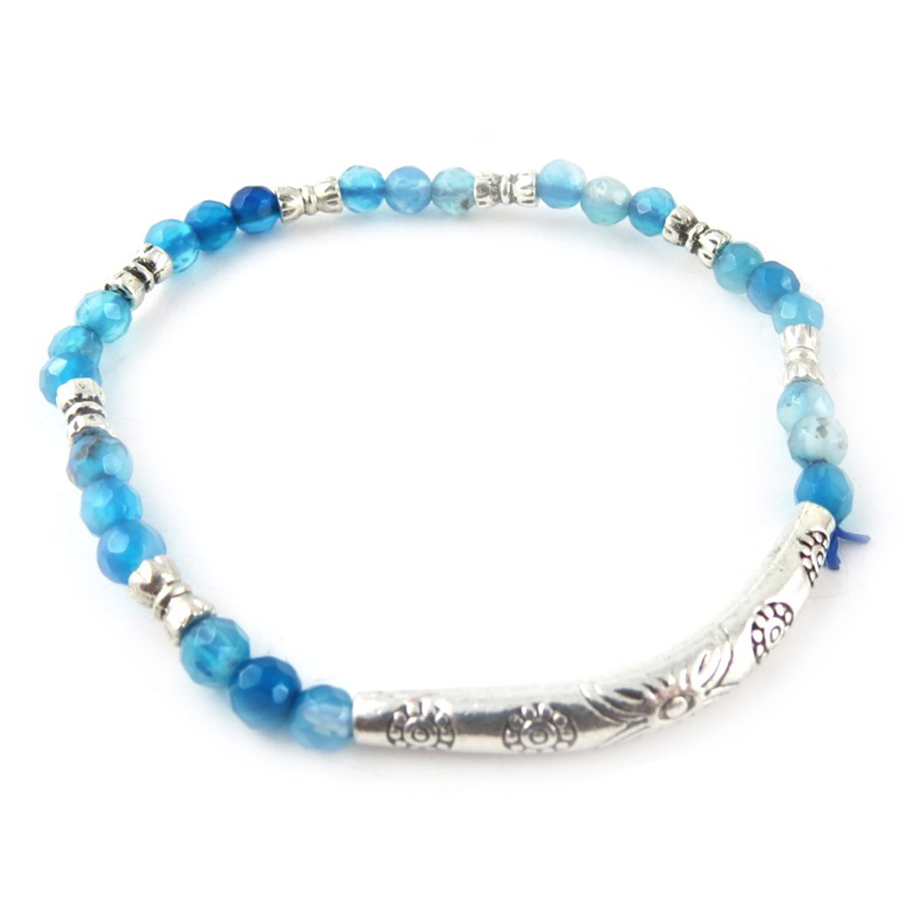 Bracelet créateur \'Minéralia\' turquoise - [K7638]