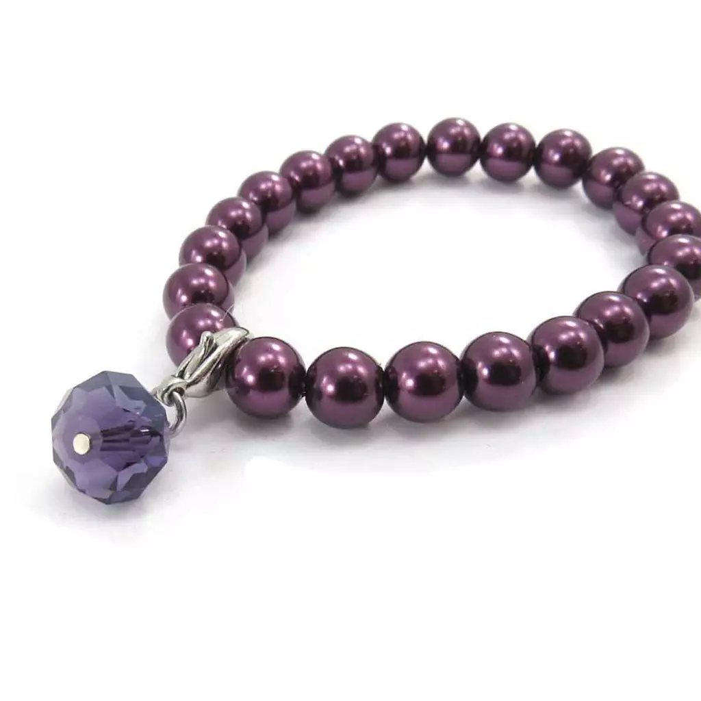 les trésors de lily Bracelet 'Sissi' violet [J7050]
