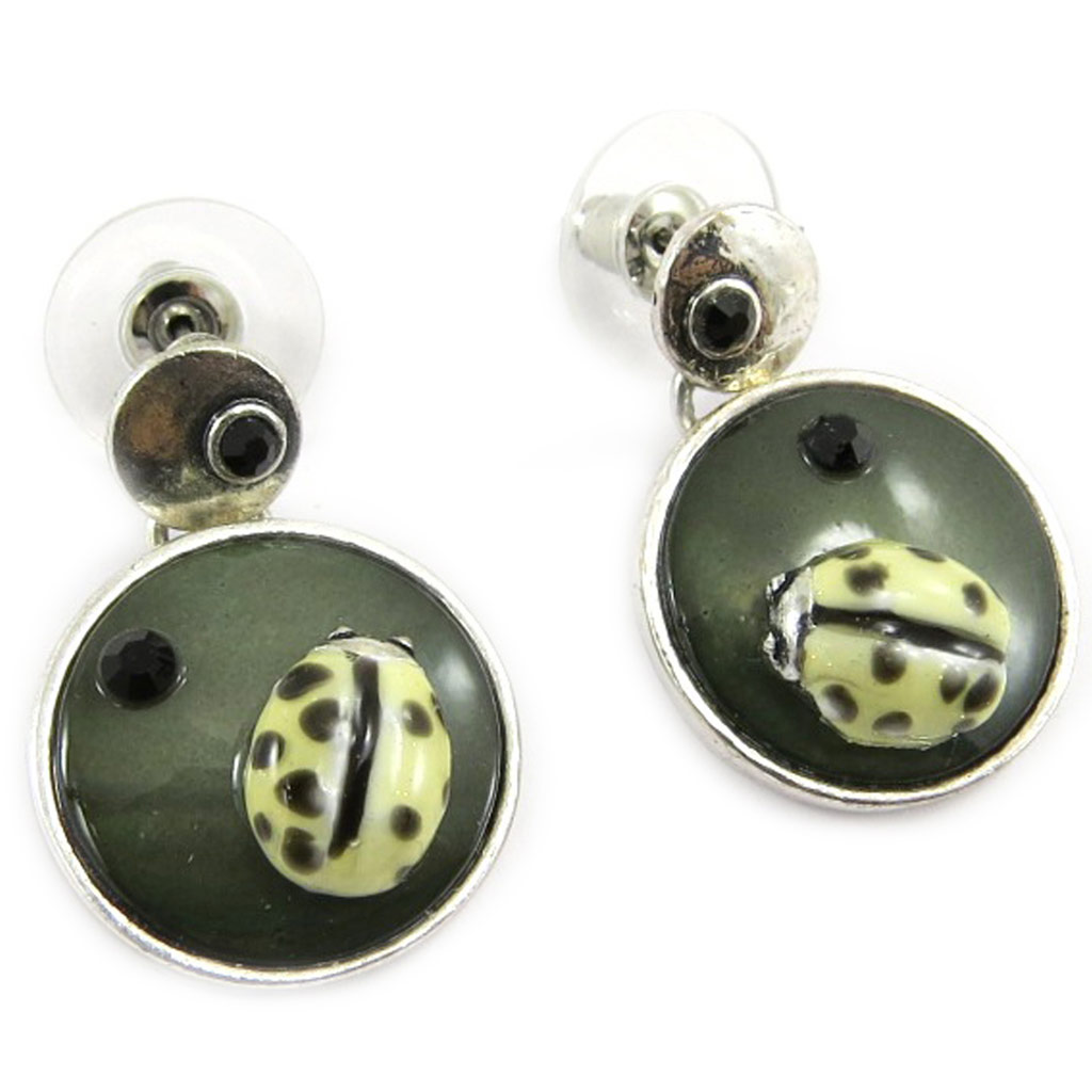 Boucles Créateur \'Nacre en Folie\' gris - [G0394]