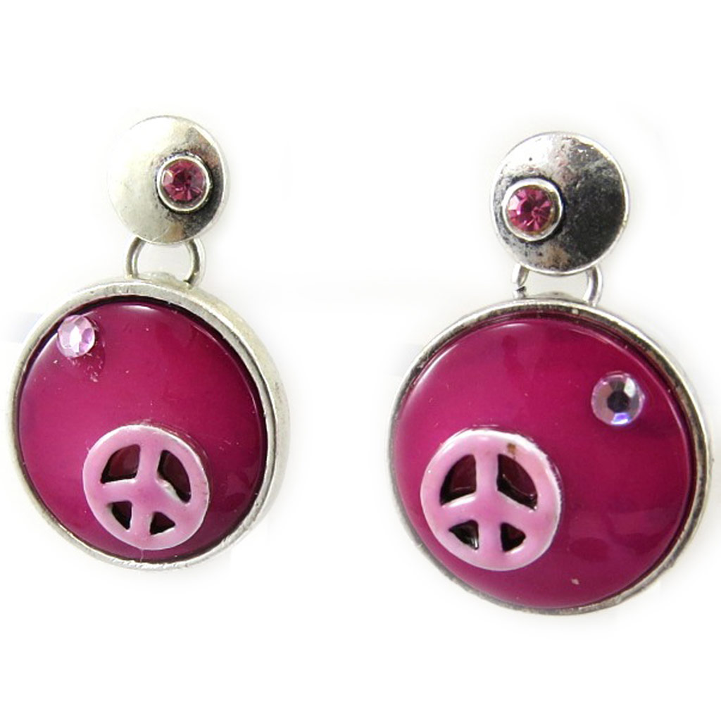 Boucles Créateur \'Nacre en Folie\' violet - [G0395]