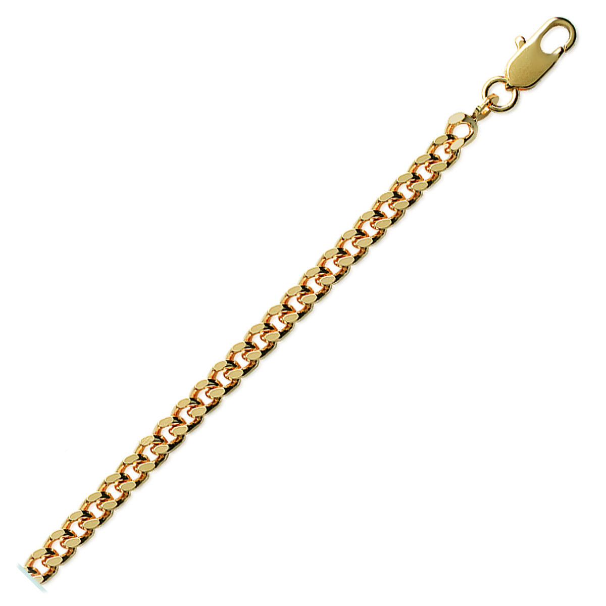 Chaine Plaqué Or \'Maille Gourmette 70 cm 4 mm - [K7718]