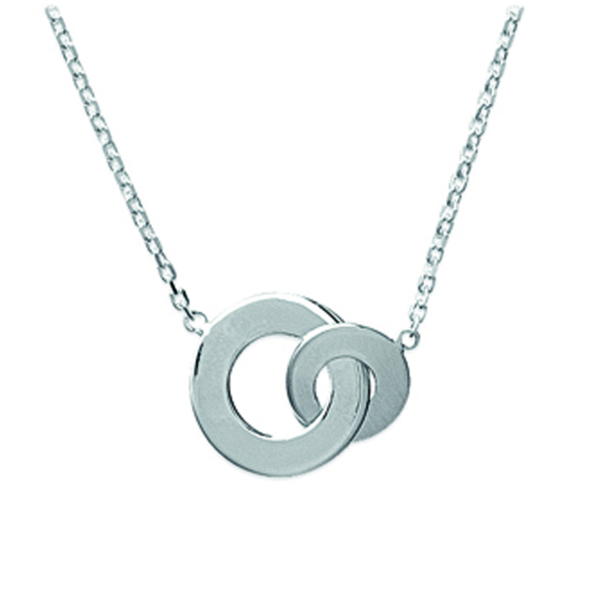 Collier Argent \'Chorégraphie\' argenté (rhodié) - 10 et 15 mm - [K7788]