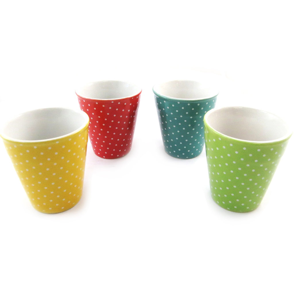Set de 4 tasses à café \'Coloriage\' tutti frutti - [N2690]