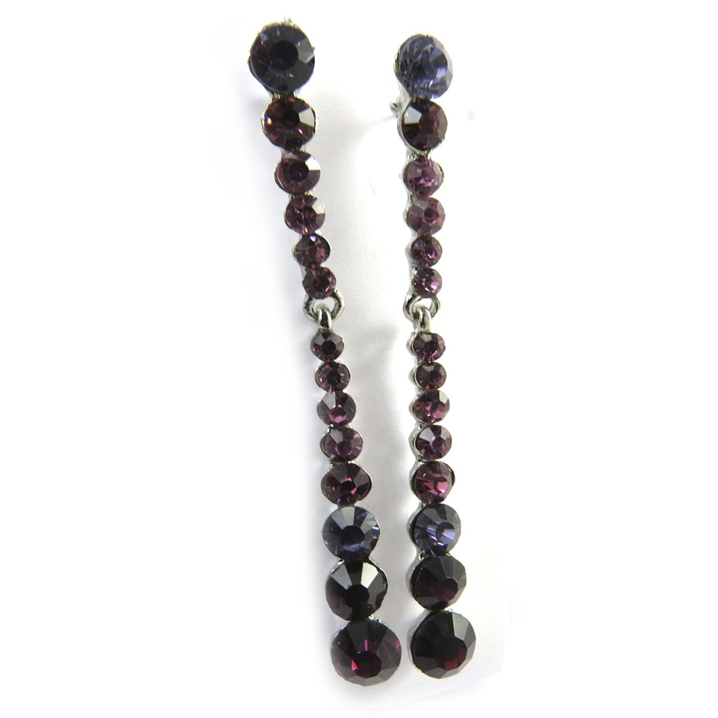 Boucles créateur \'Sissi\' violet - [N3120]
