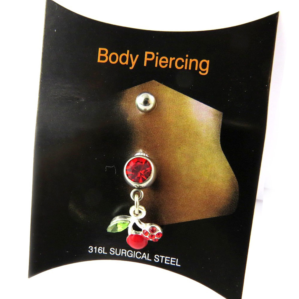 Body Piercing \'Cerises\' rouge - [N3230]