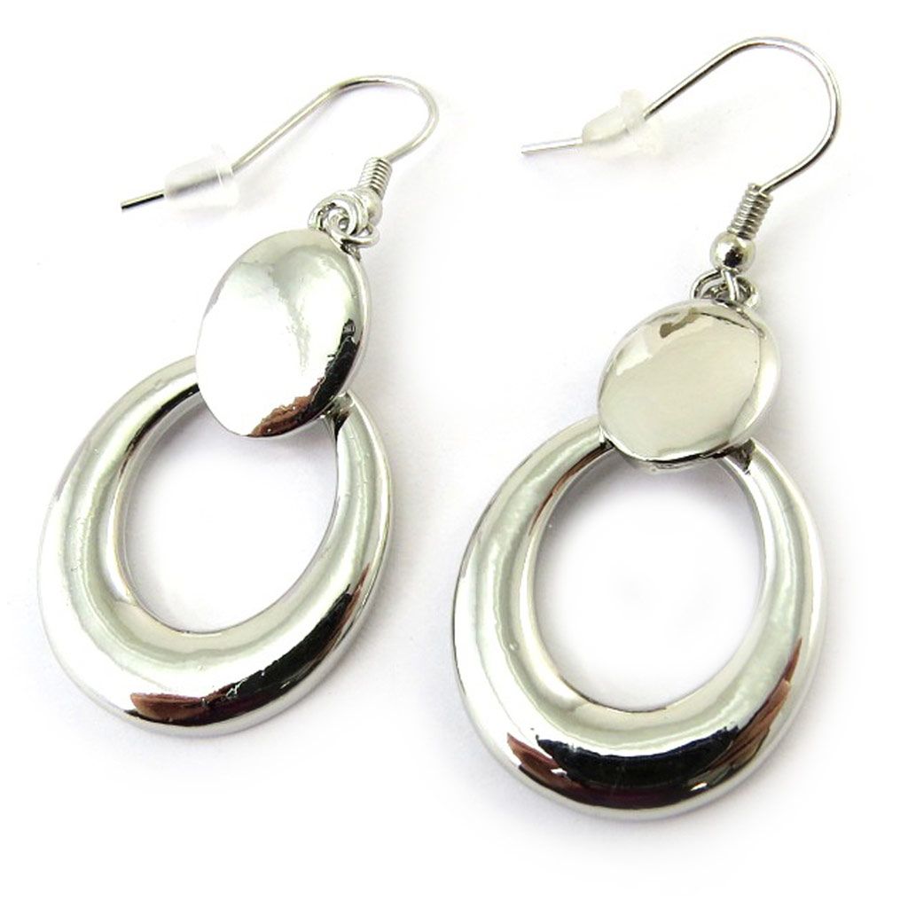 Boucles Créateur \'Cléopatra\' argenté - [N3700]