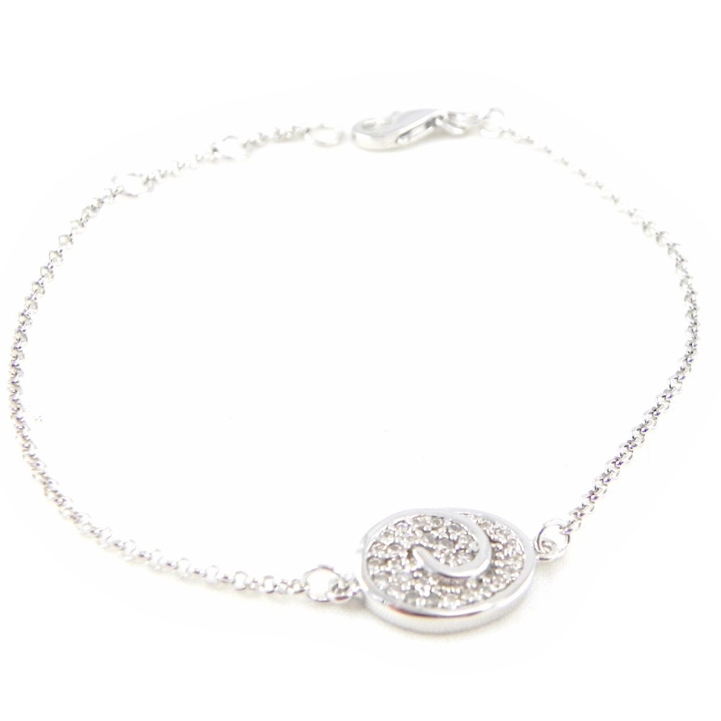 Bracelet Argent \'Déesse\' blanc  - [H2650]