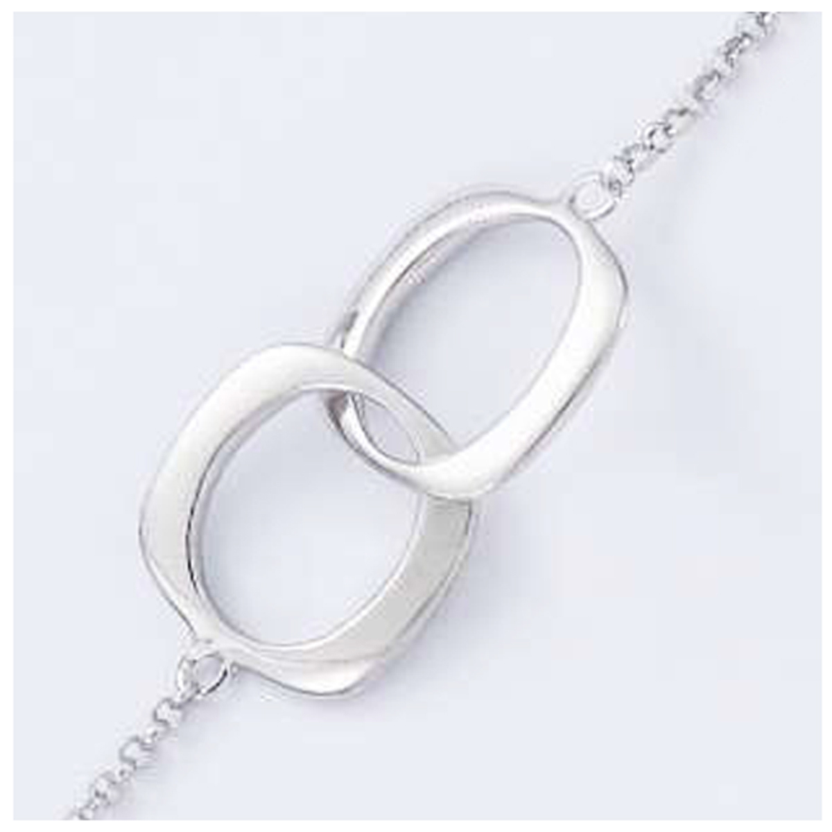 Bracelet Argent \'Chorégraphie\' argenté (rhodié) - 23x20 mm - [H2653]