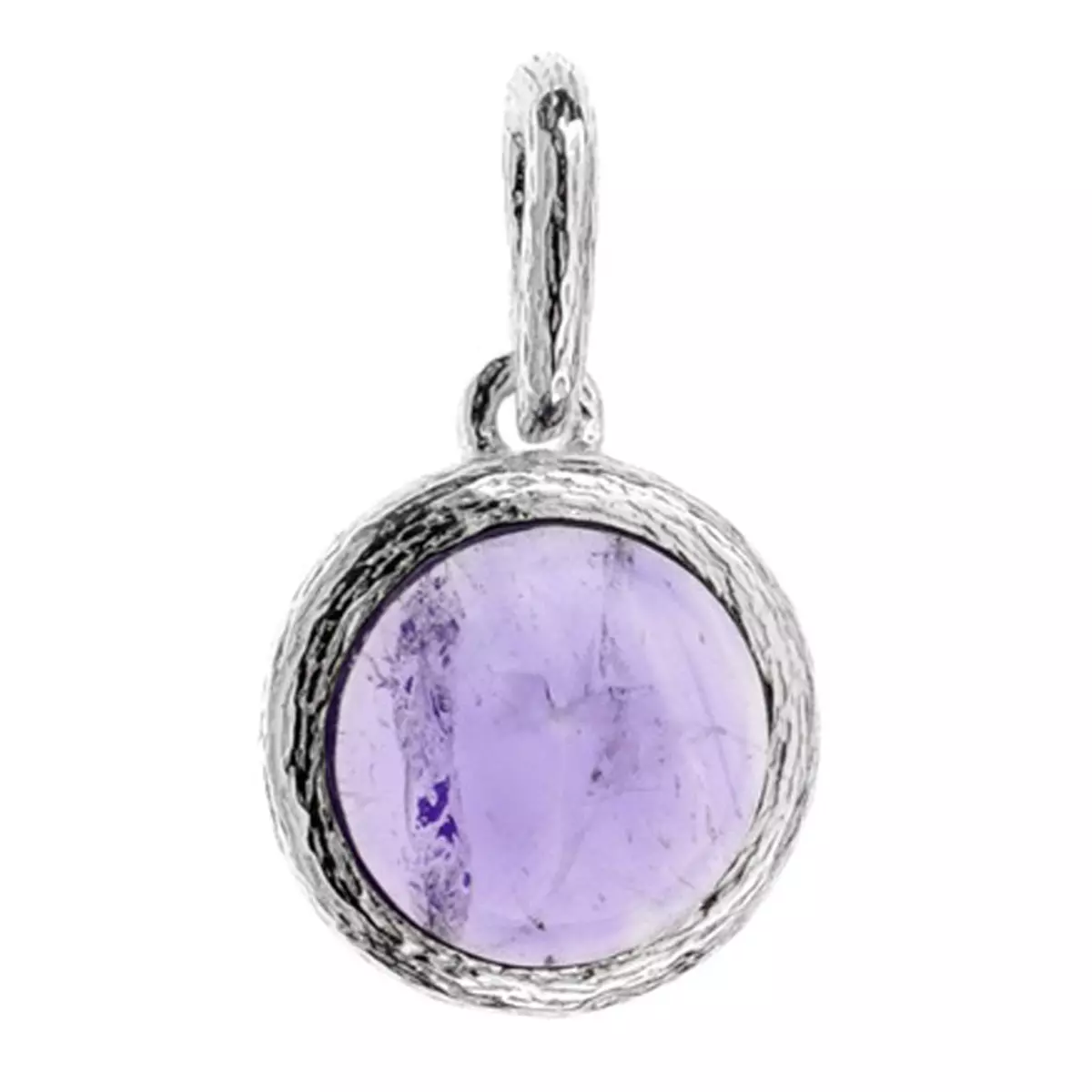 les trésors de lily Pendentif Argent 'Meghan' améthyste argenté (rhodié) 11 mm [Q9281]