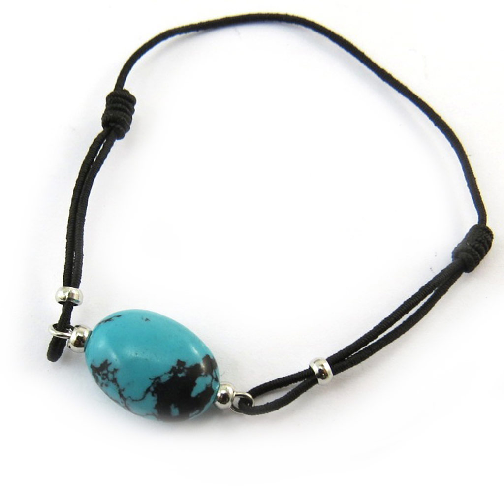 Bracelet créateur \'Minéralia\' turquoise - [N3737]