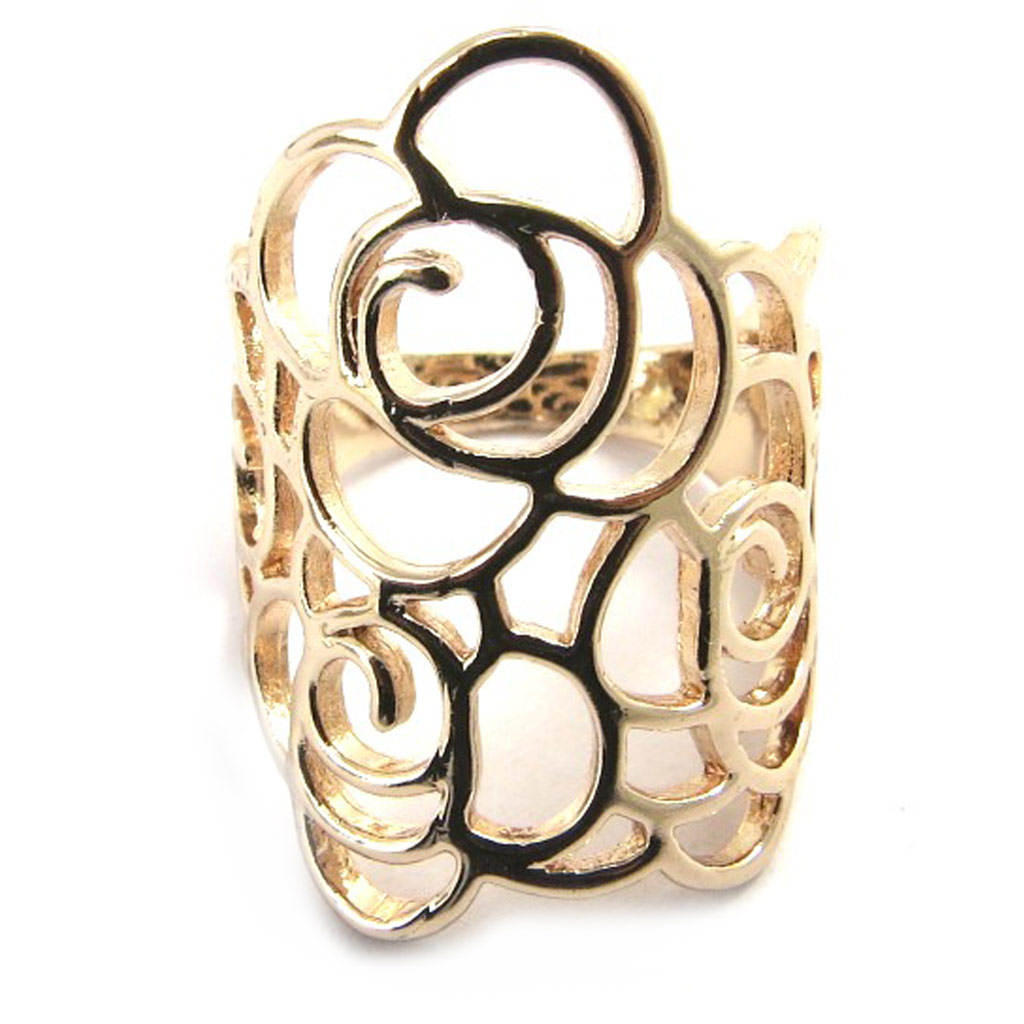Bague Créateur \'Rosa Romantica\' doré rosé - [L9562]
