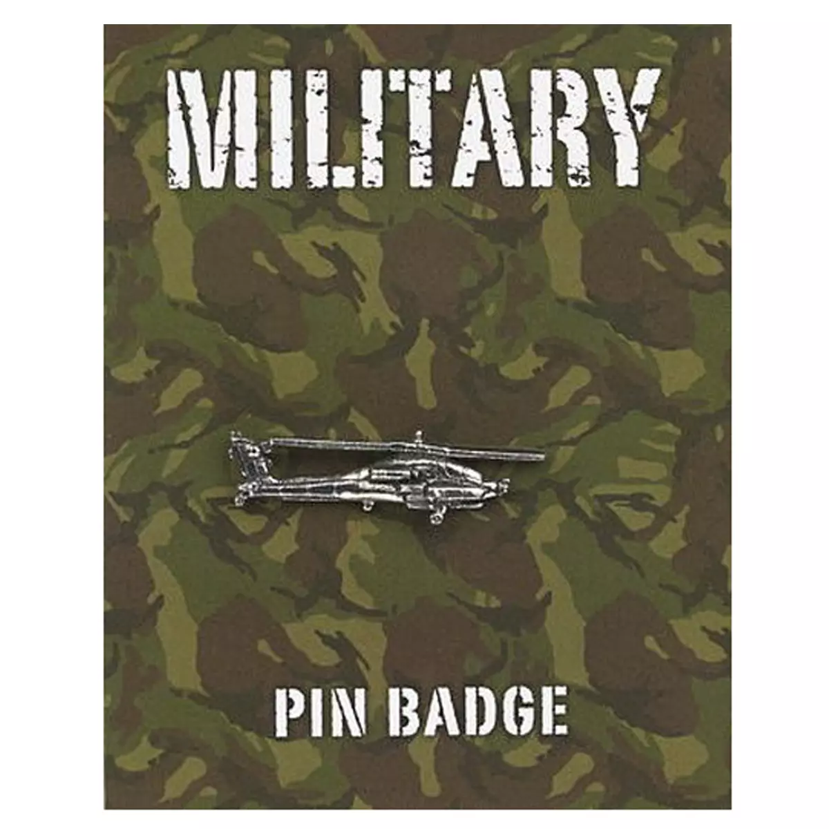 les trésors de lily Broche pin's 'Military' argenté (hélicopter Apache) 35x10 mm [Q2105]