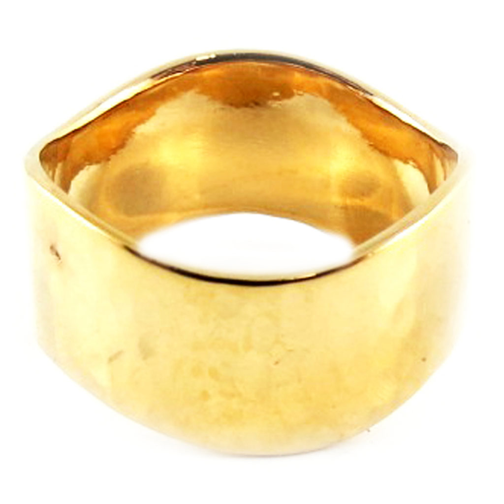 Bague Plaqué Or \'Zen Martelé\'  - [E1105]