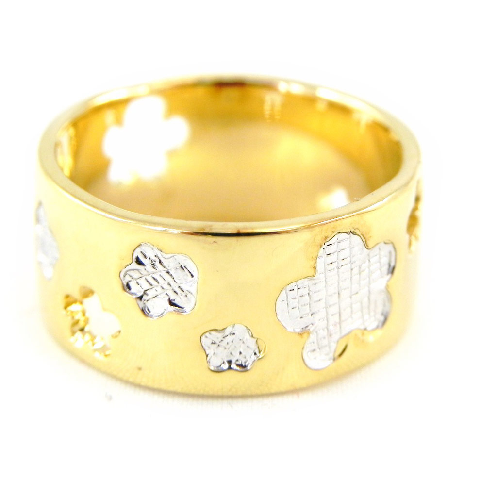 Bague Plaqué Or \'Fairy Power\' blanc doré - 9 mm - [E1108]