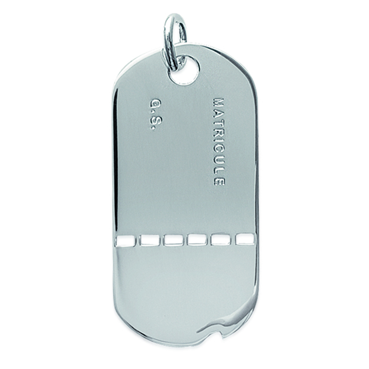 Pendentif Argent \'Médaille Militaire\' argenté - 20x43 mm - [C4421]