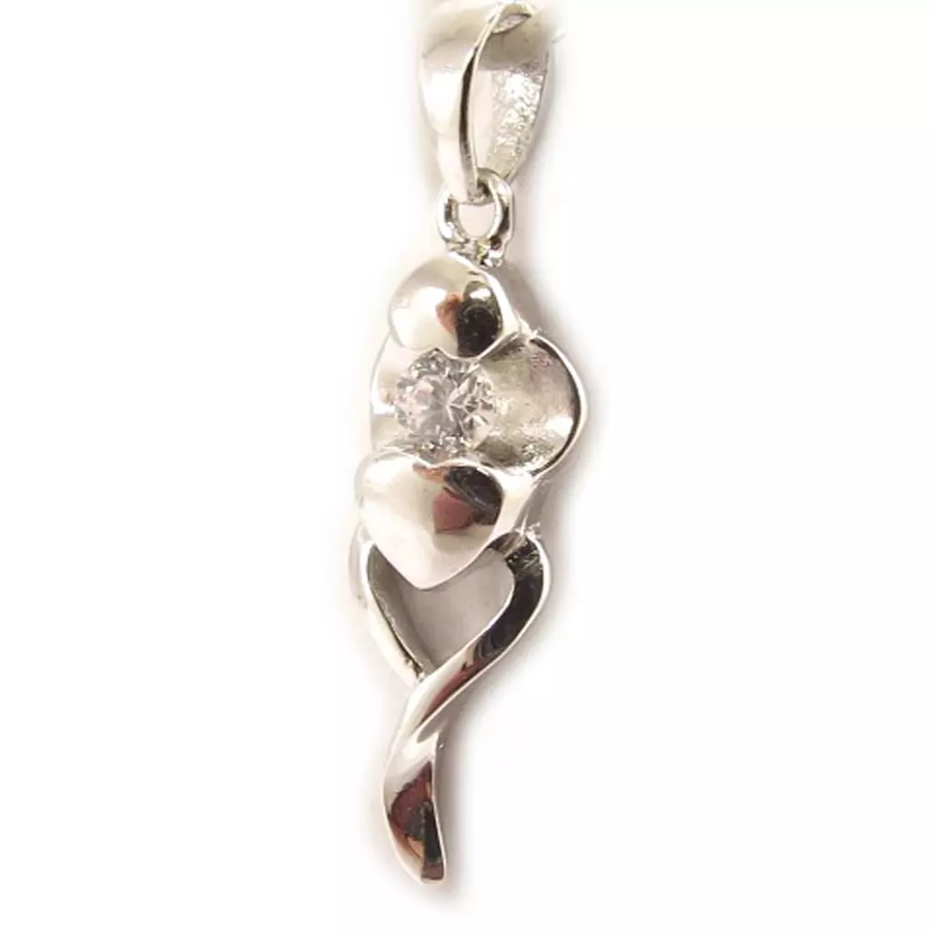 les trésors de lily Pendentif Argent 'Câlin' Blanc [C4648]