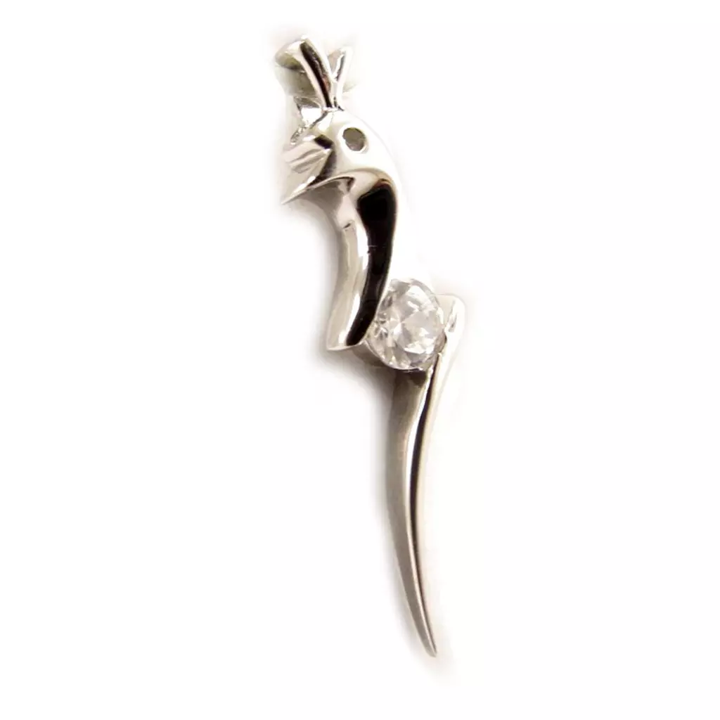 les trésors de lily Pendentif Argent 'Câlin' Blanc [C4660]