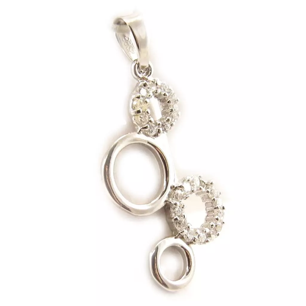 les trésors de lily Pendentif Argent 'Bubbles' Blanc [C4662]