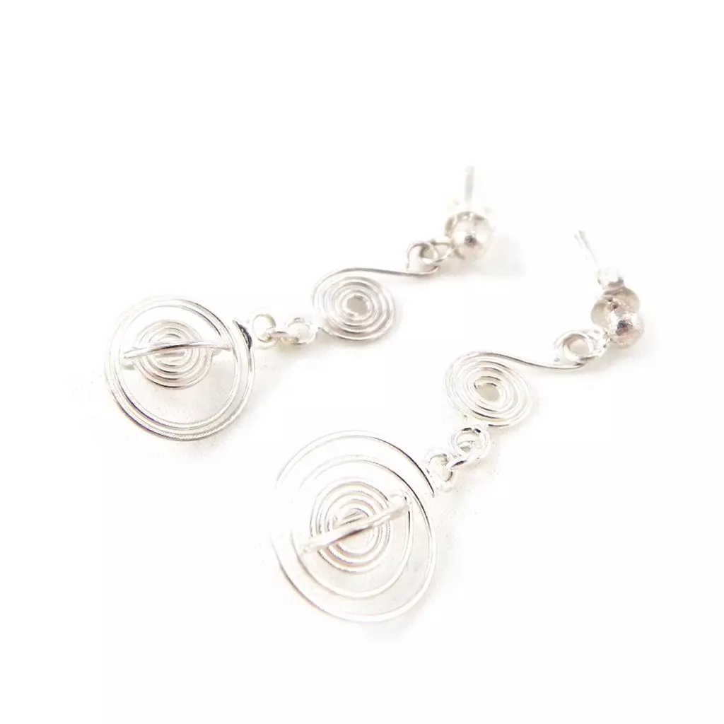 les trésors de lily Boucles Argent 'Acrobaties' [C4763]
