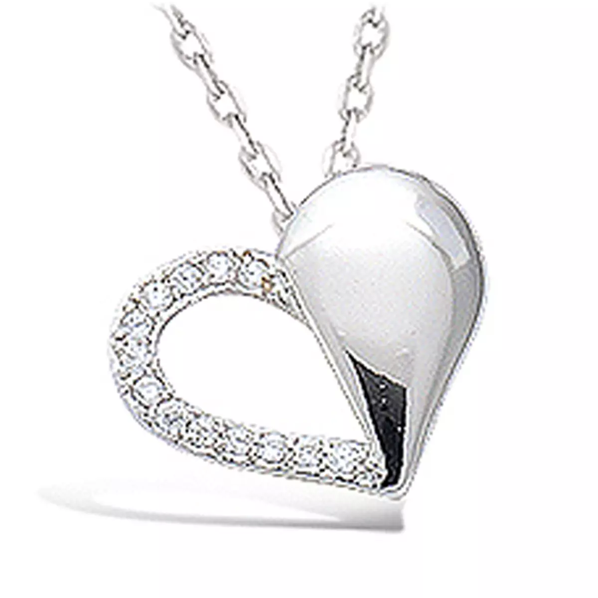 les trésors de lily Pendentif Argent 'Love' blanc argenté (rhodié) 15x12 mm [N4029]