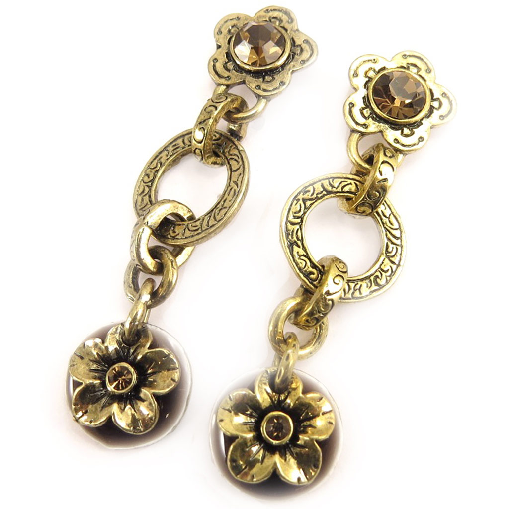 Boucles Créateur \'Belle des Champs\' Marron Doré - [C5254]