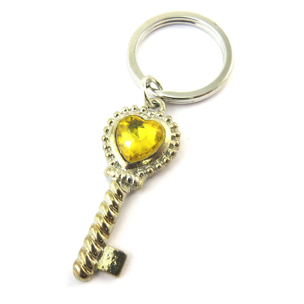 Porte-clés Créateur \'Clé d\'Amour\' jaune - [N4112]