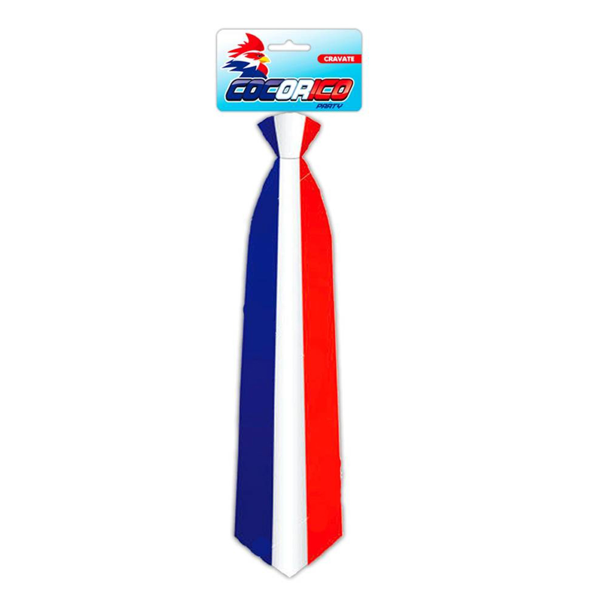 Cravate de star \'France Cocorico\' tricolore - [N4227]