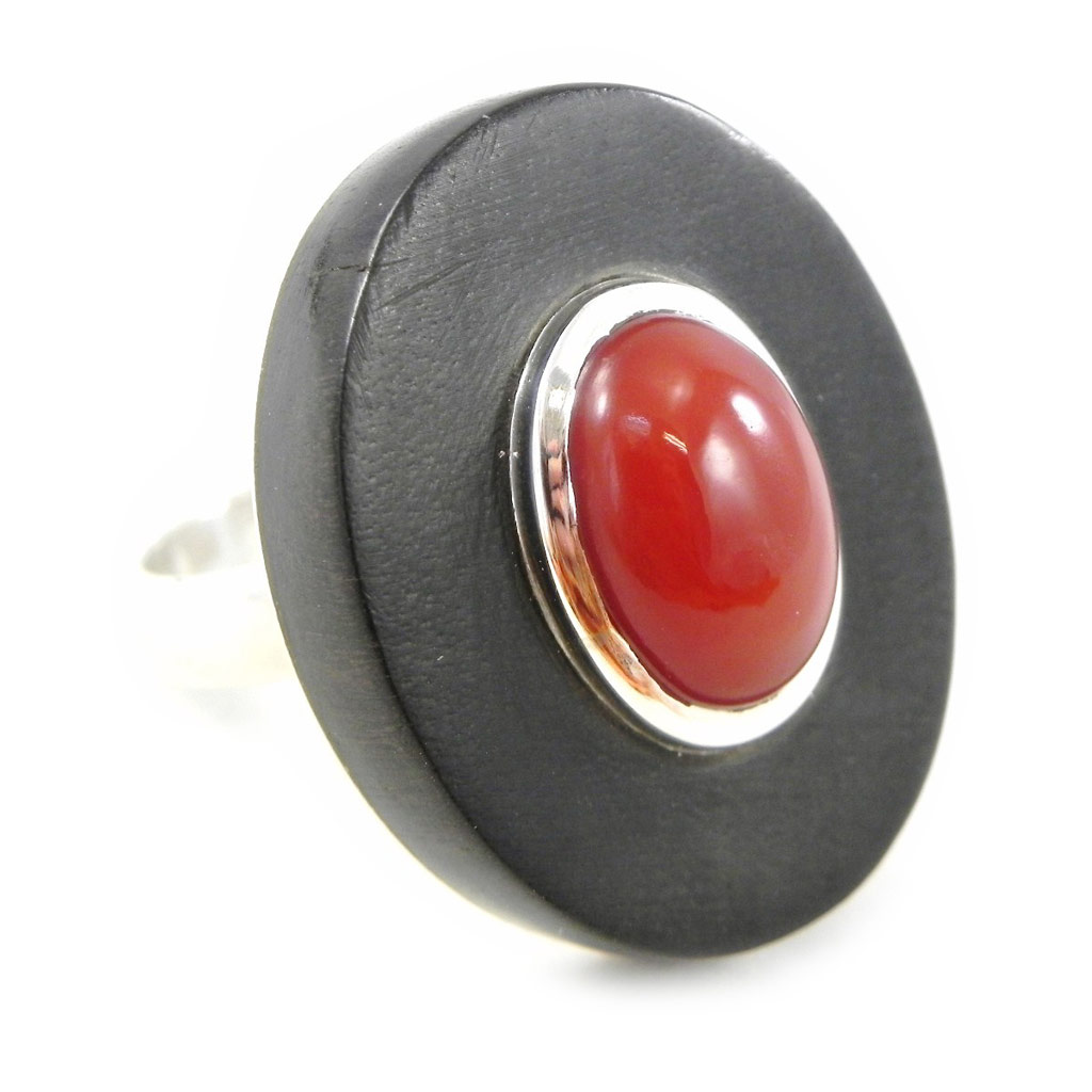 Bague Argent \'Amazonia\' Bois  - [C7174]