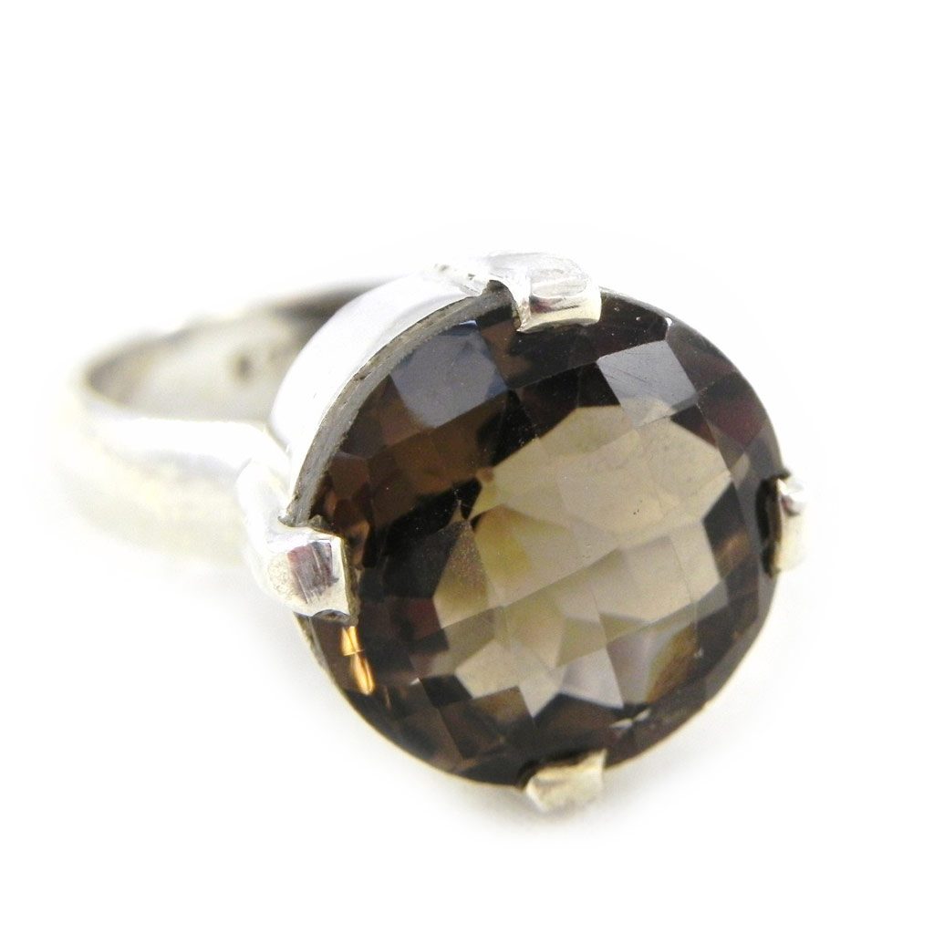 Bague Argent \'Heaven\' Topaze Fumé - [C7180]