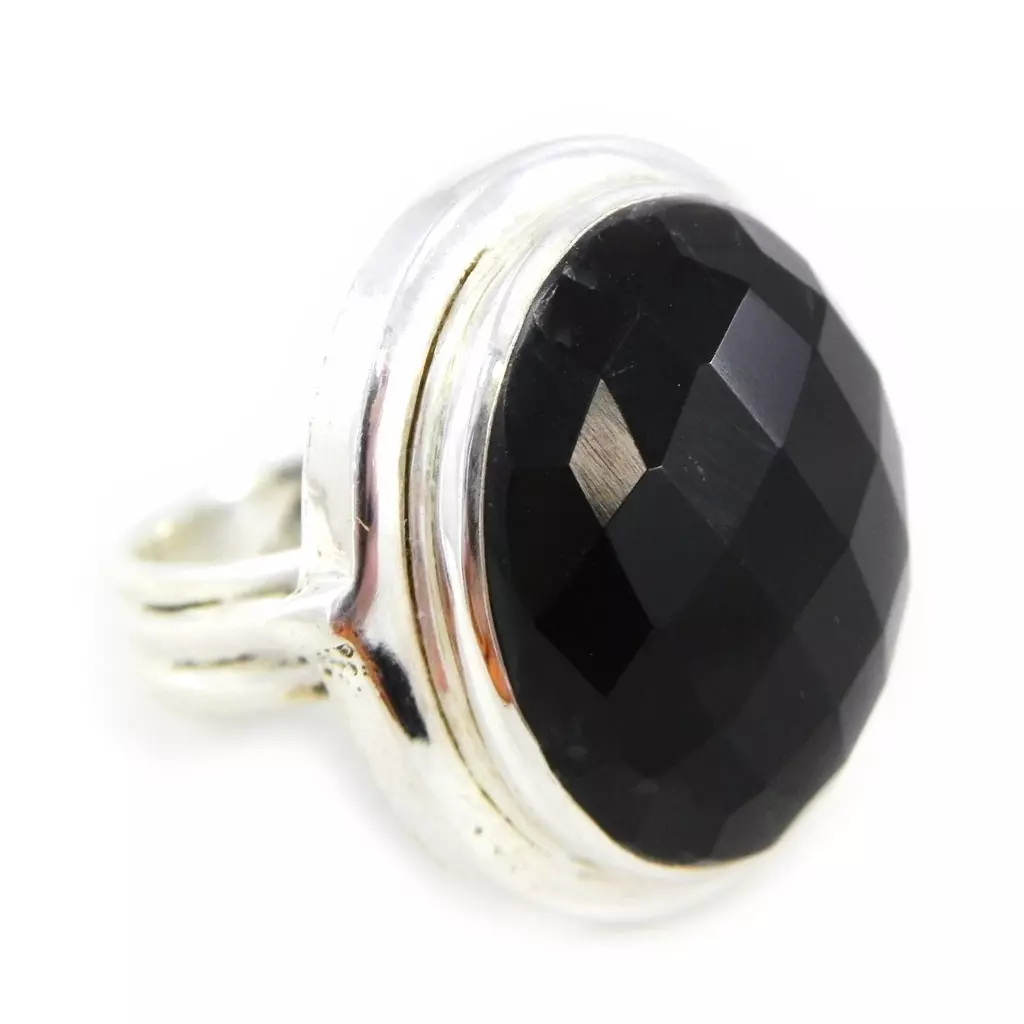 les trésors de lily Bague Argent 'Heaven' Onyx [C7183]