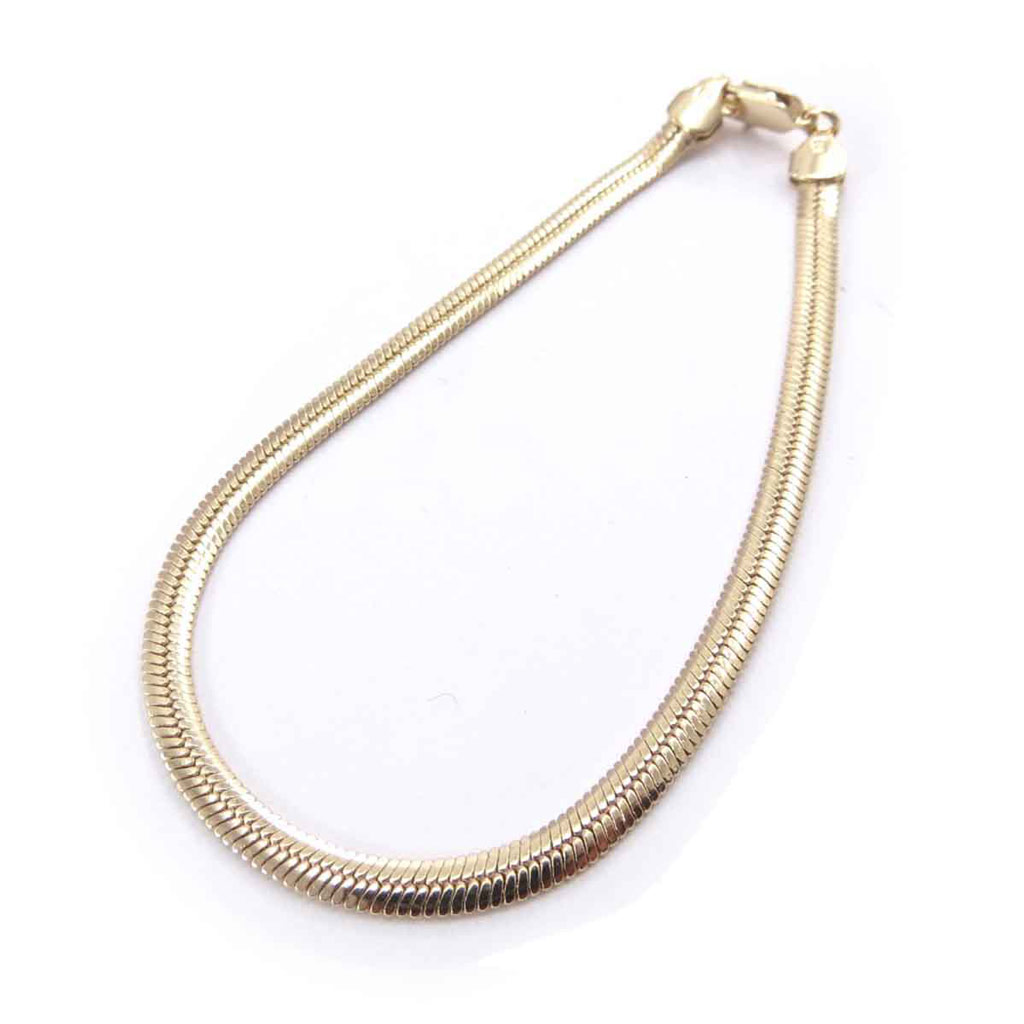 Bracelet Plaqué Or \'Miroir\' 18 cm 35 mm - [C7324]