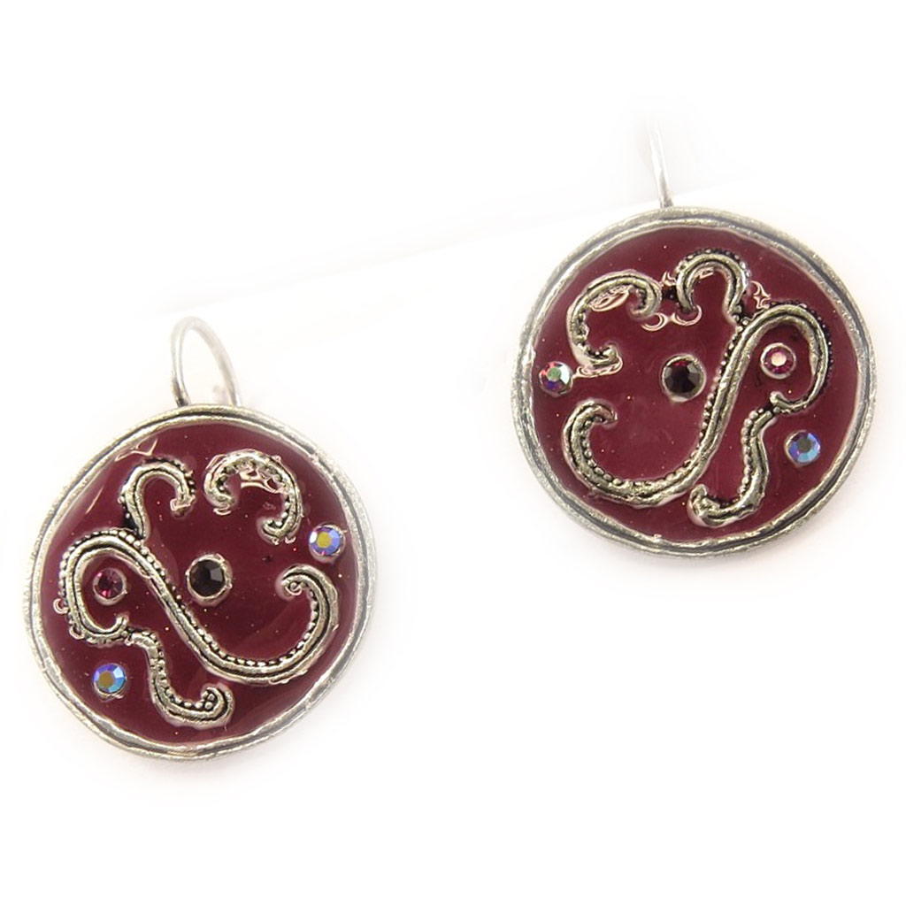 Dormeuses Créateur \'Fresques Dansantes\' Cerise - [C7595]