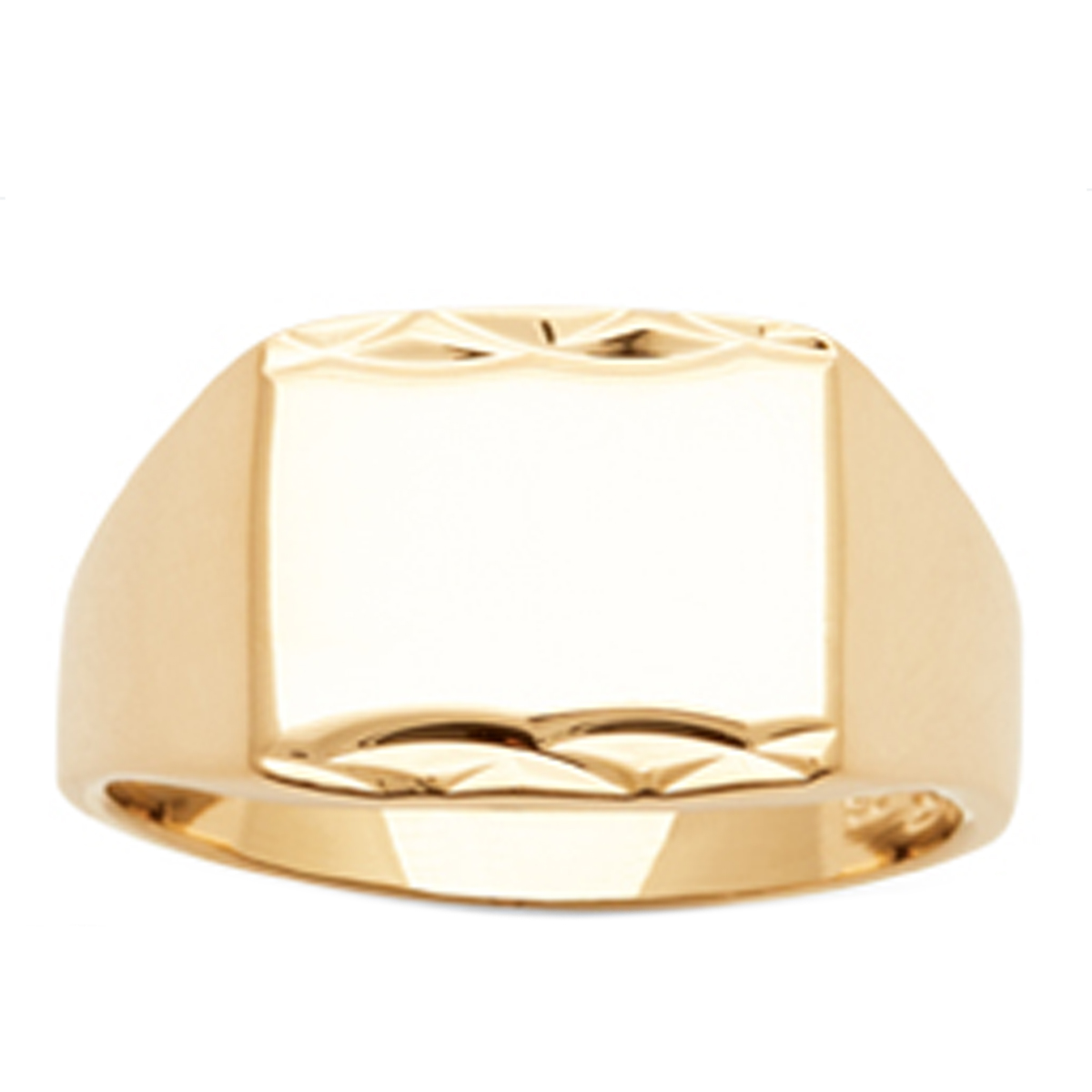 Chevalière Plaqué Or \'Charles\' doré - 11 mm - [C9458]