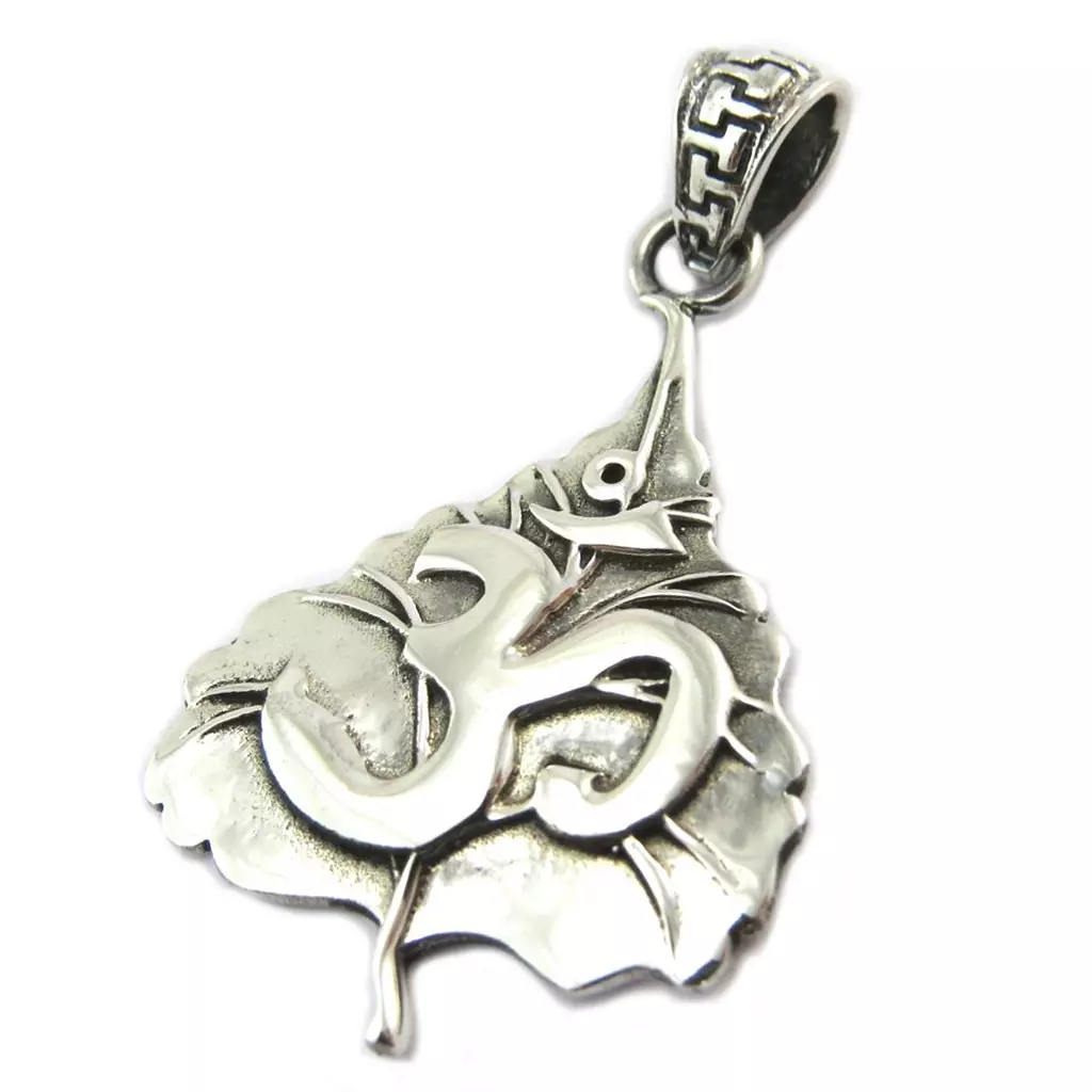 les trésors de lily Pendentif Argent 'Ôm' argenté 32x25 mm [P3796]