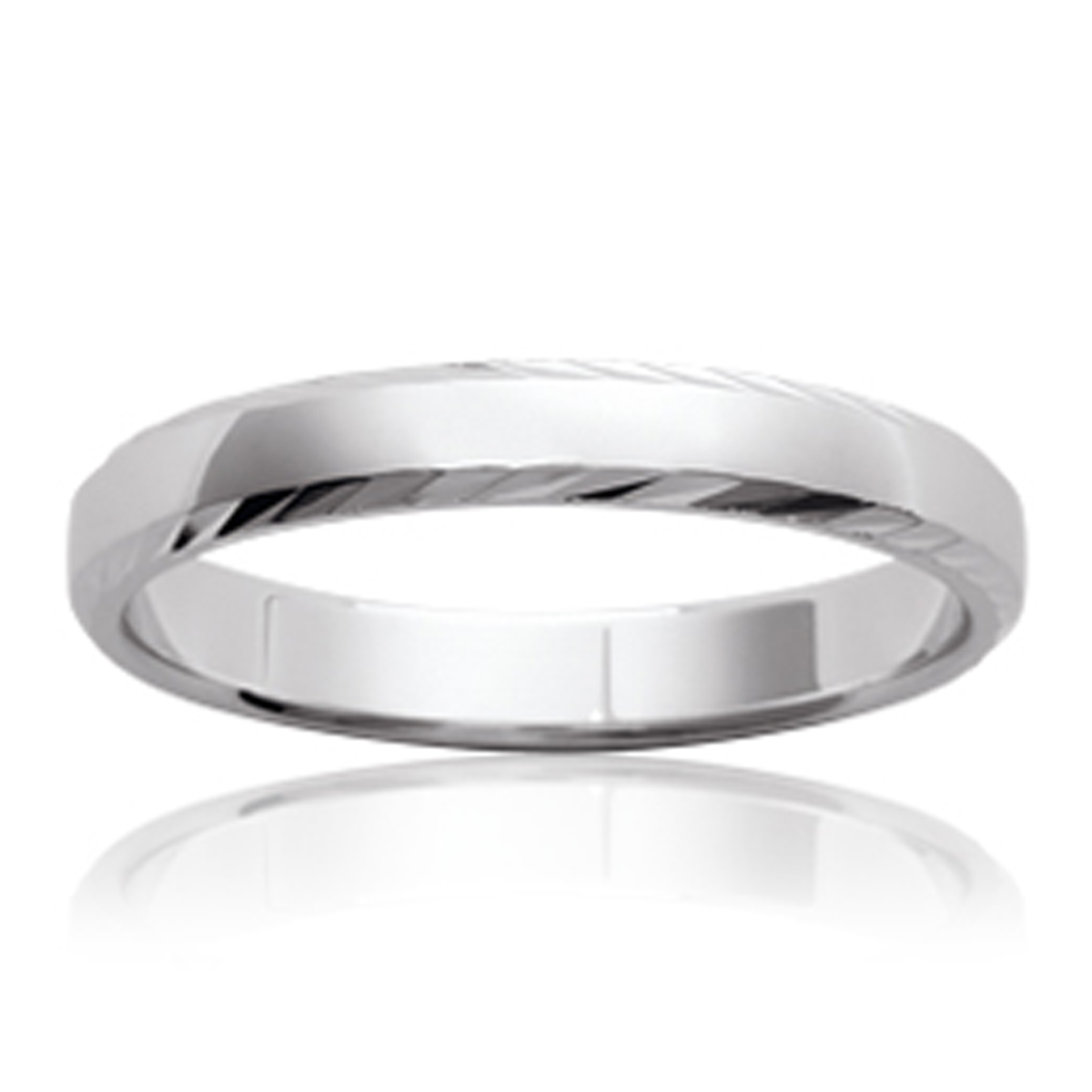 Les Trésors De Lily [P1952] - Alliance Argent \'Lien d\'Amour\' argenté (rhodié) - 3 mm… - [P1952]