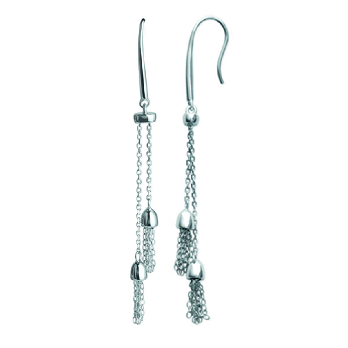 Les Trésors De Lily [P1981] - Boucles Argent \'Navajos\' argenté (rhodié) - 45x5 mm… - [P1981]