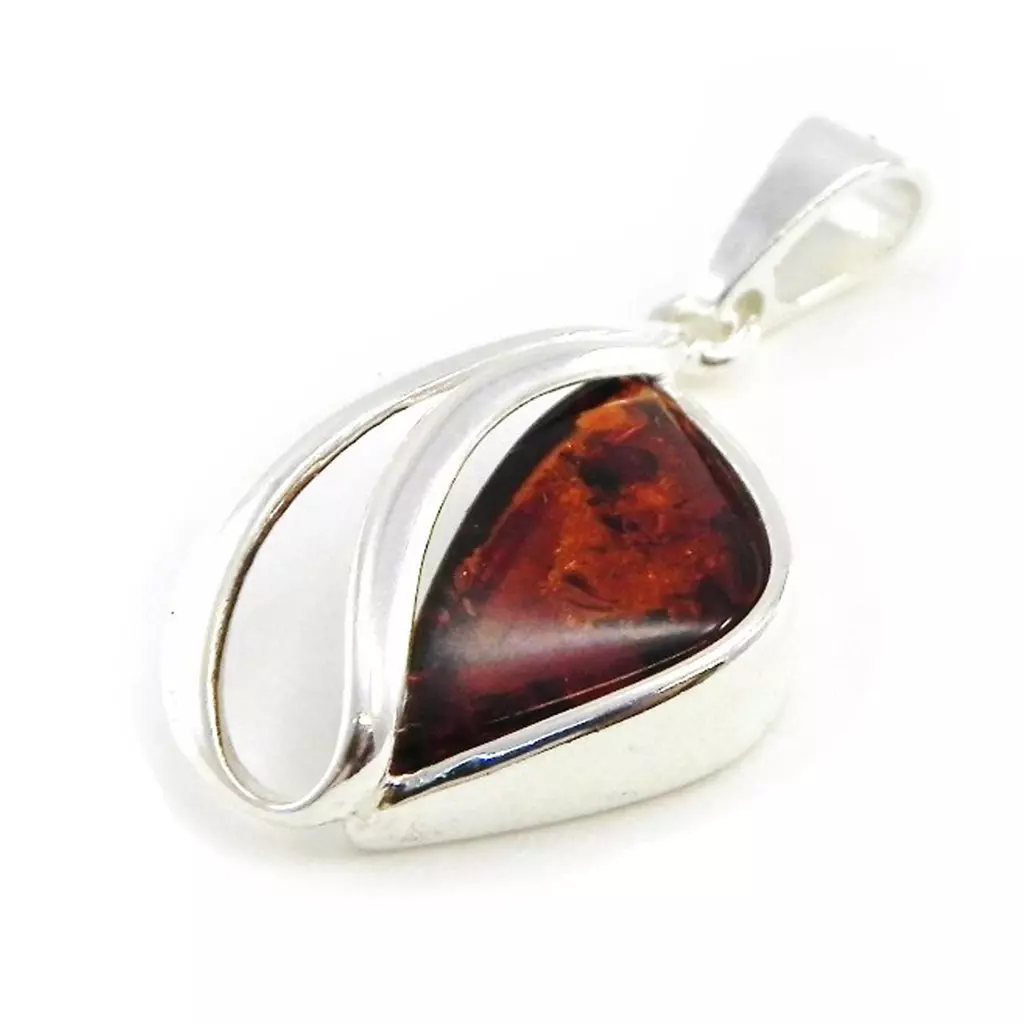 les trésors de lily Pendentif Argent 'Chloé' Ambre [I8955]