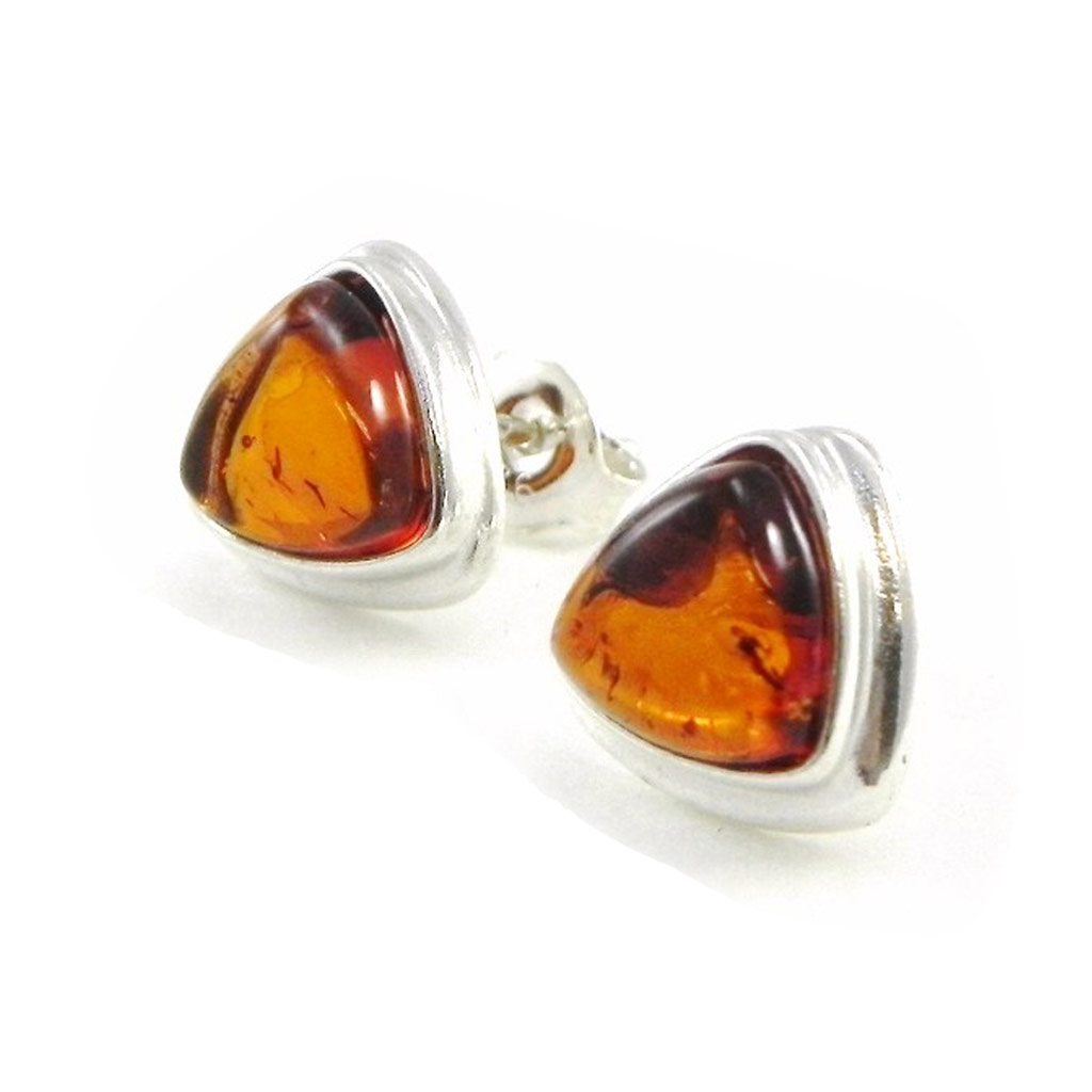 Boucles Argent \'Inspiration\' Ambre  - [I8956]
