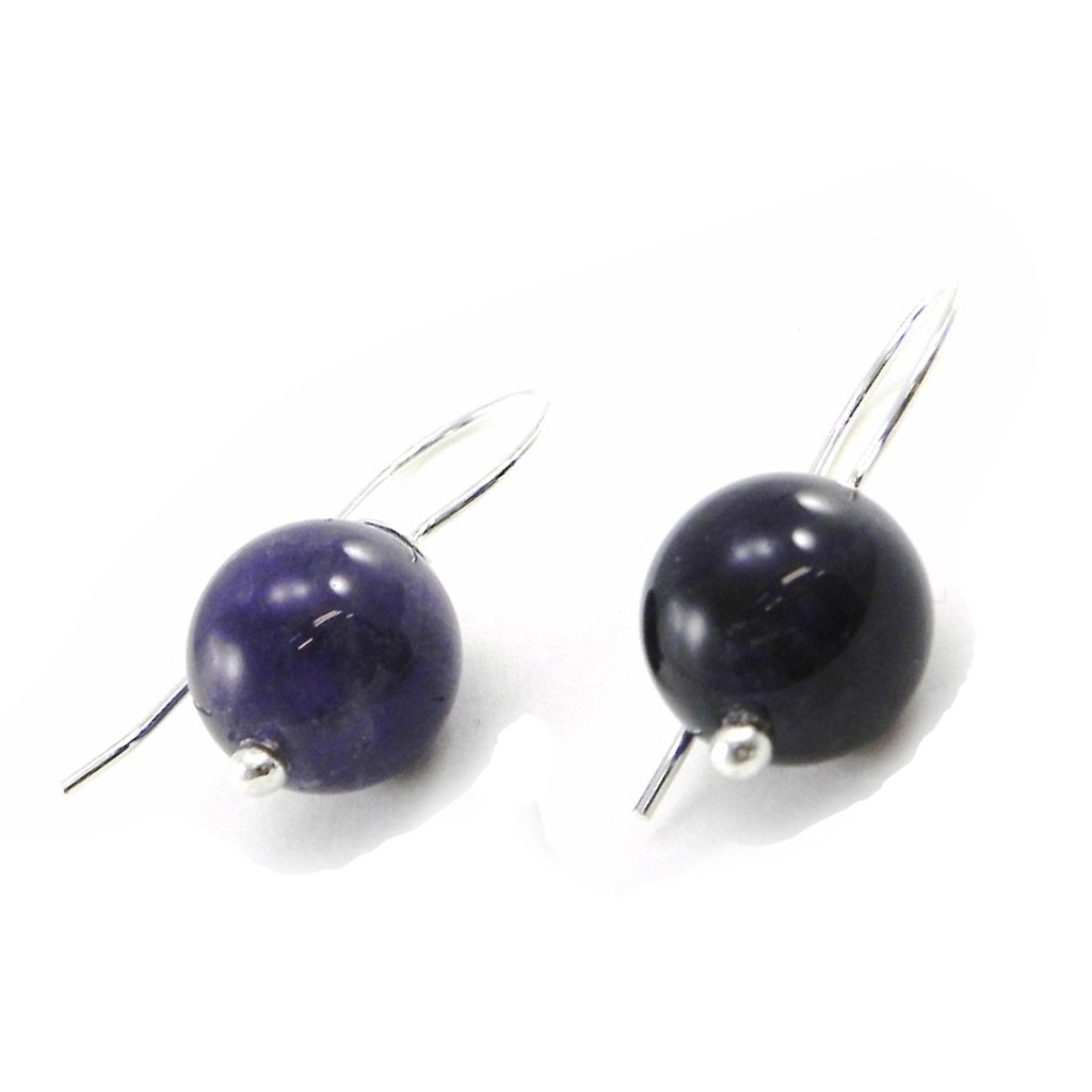 Boucles Argent \'Mineralia\' améthyste - [I9040]